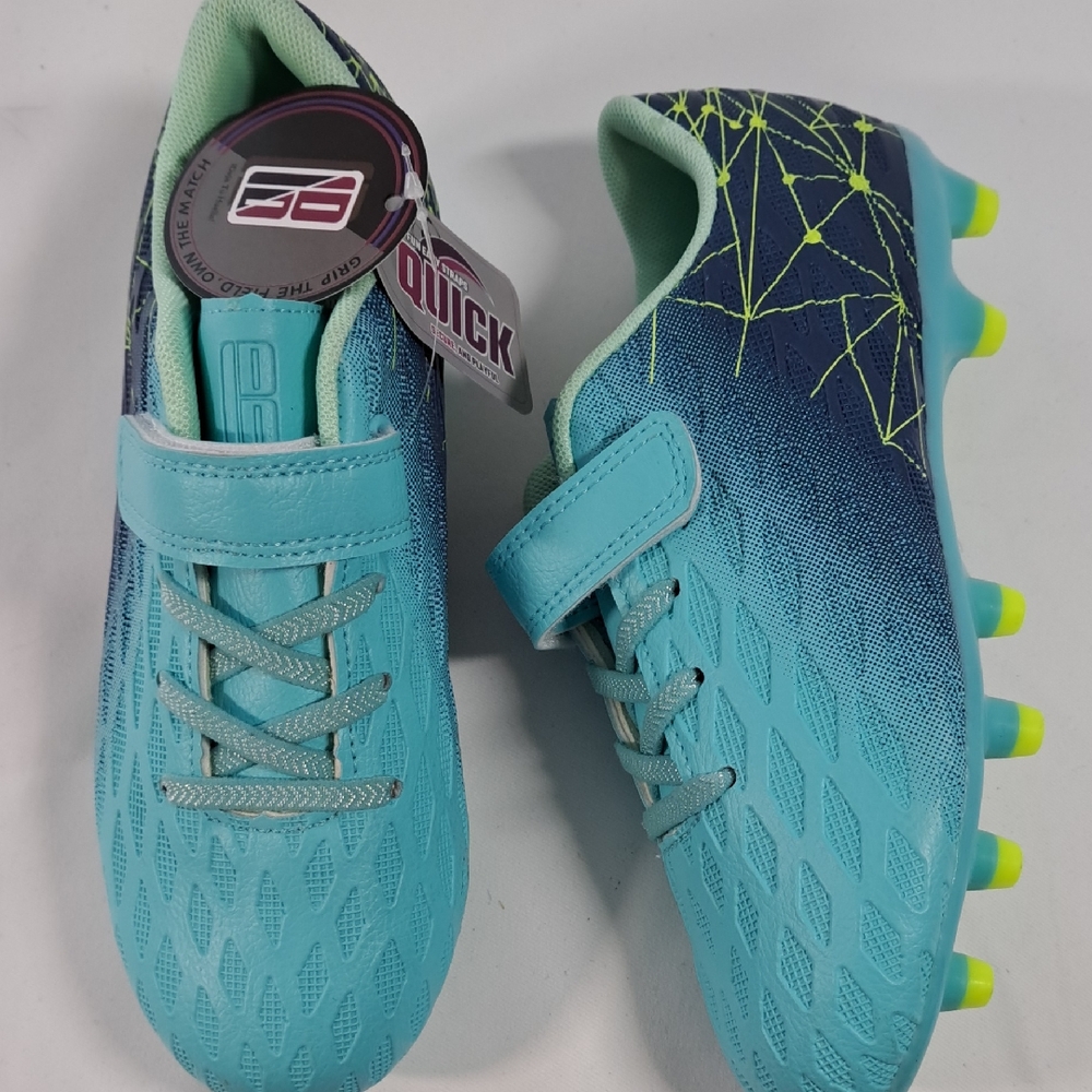 Kids Soccer Shoes - Blue and Green